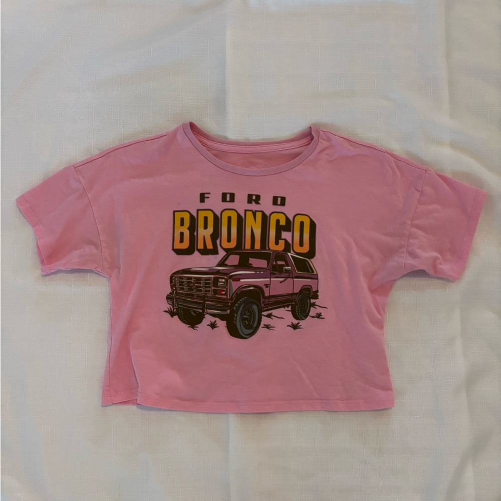 Wonderkids Pink Crop Top with Graphic Design